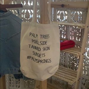 PALM APRINGS canvas tote bag summer coachella